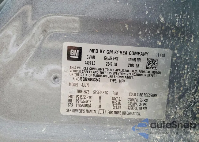 KL4CJESB2KB803349: 73432465