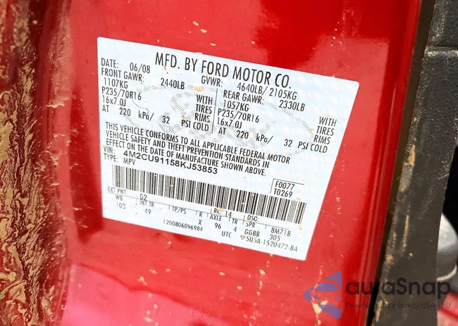 4M2CU91158KJ53853: 73413205