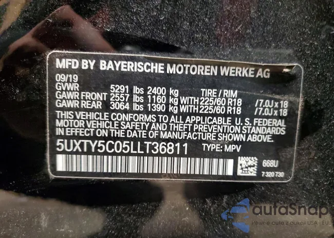 5UXTY5C05LLT36811: 74498305