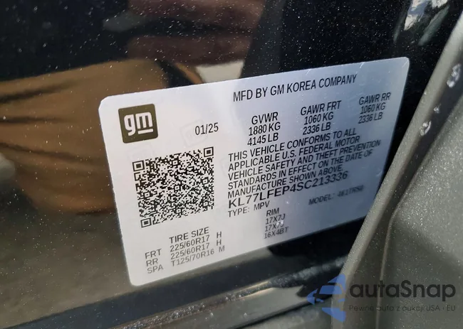 KL77LFEP4SC213336: 99334595