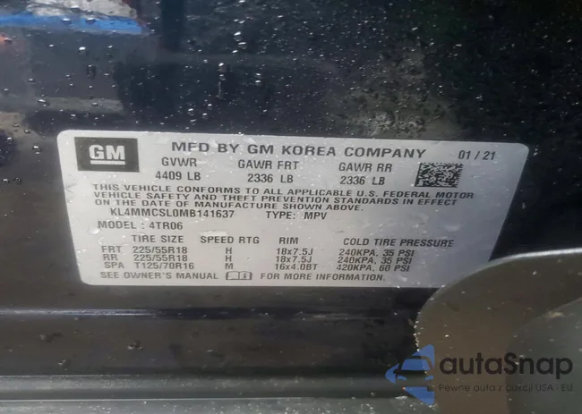 KL4MMCSL0MB141637: 99786995