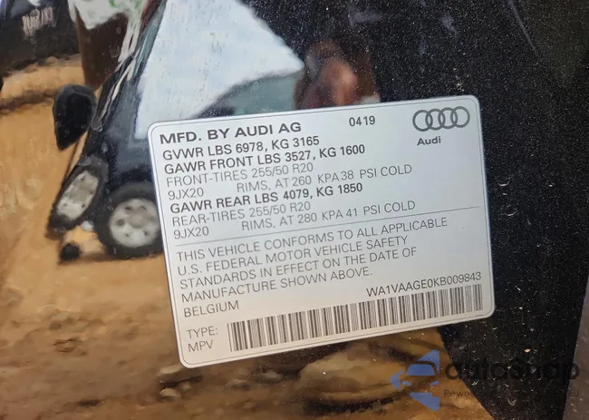 WA1VAAGE0KB009843: 73789225