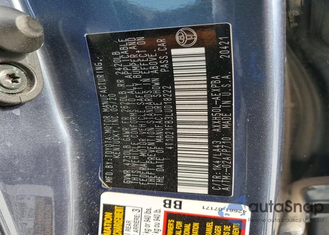 4T1D21FB3LU018222: 98542465