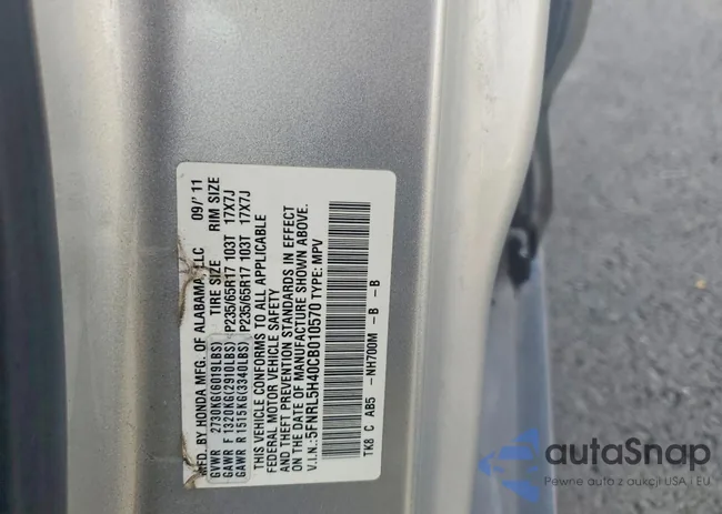 5FNRL5H40CB010570: 72695665