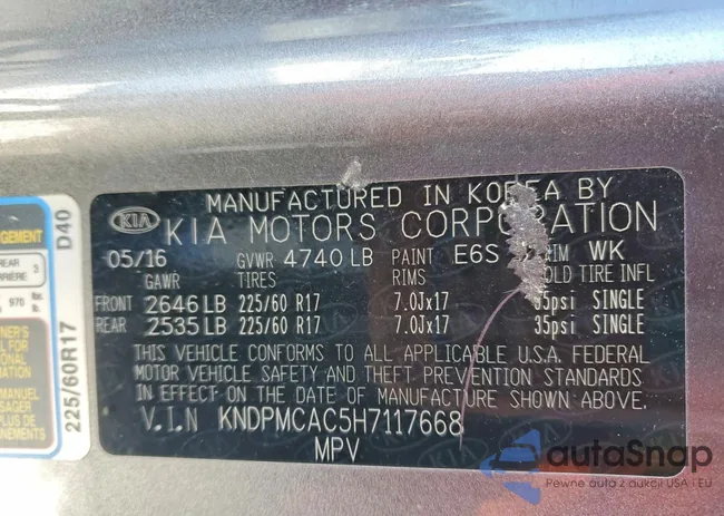 KNDPMCAC5H7117668: 74701655