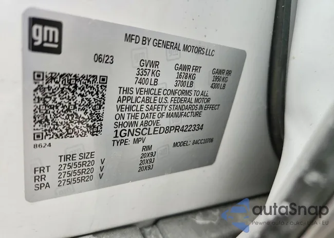 1GNSCLED8PR422334: 74294605