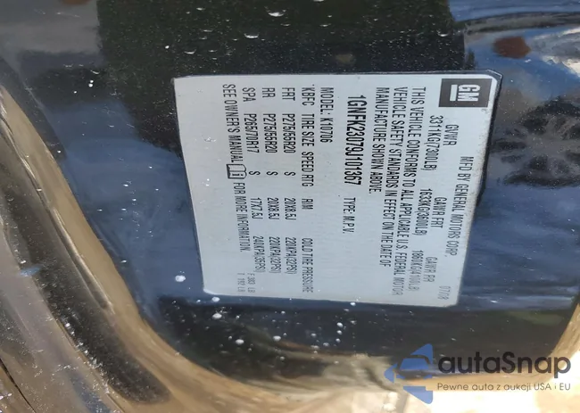 1GNFK23079J101367: 72928715