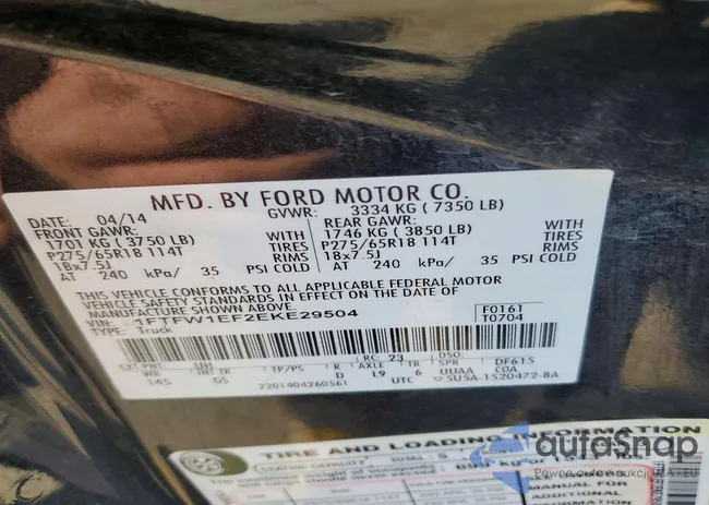 1FTFW1EF2EKE29504: 73621755