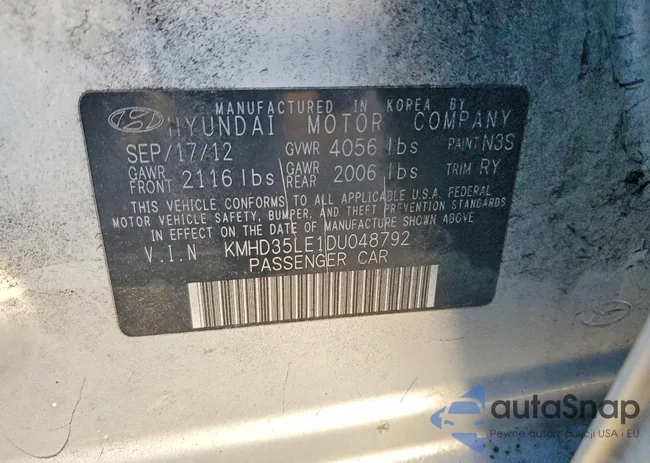 KMHD35LE1DU048792: 73519725