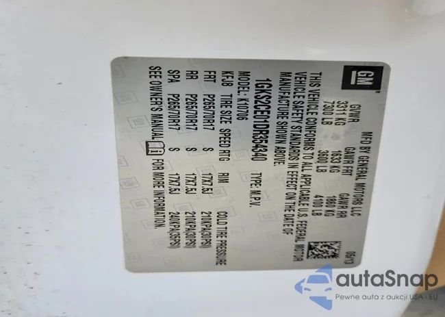 1GKS2CE01DR354340: 99730815