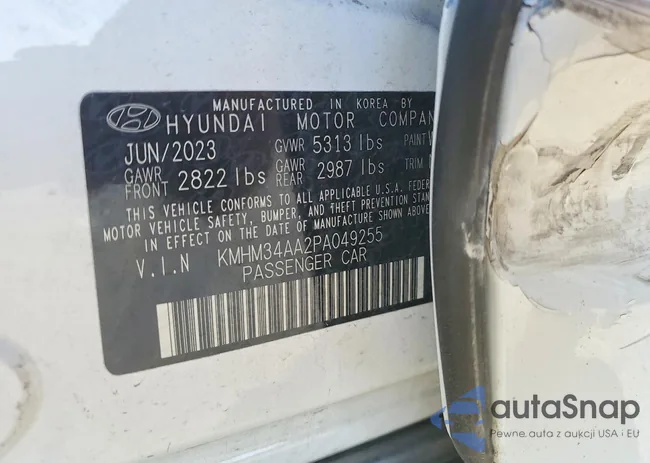 KMHM34AA2PA049255: 74692455