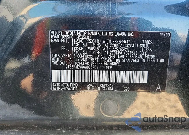 2T3BF4DV4AW025761: 74246115