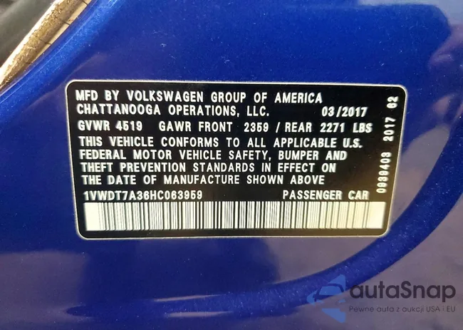 1VWDT7A36HC063959: 98608415