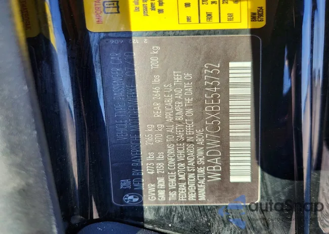 WBADW7C5XBE543732: 73465495