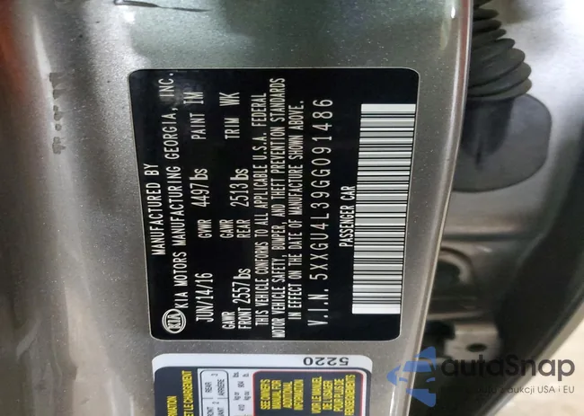 5XXGU4L39GG091486: 73818085