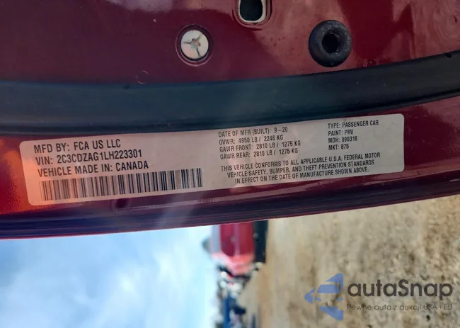 2C3CDZAG1LH223301: 73336895