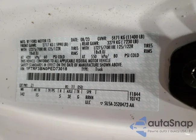 1FTRF3BN0PED73018: 44918795