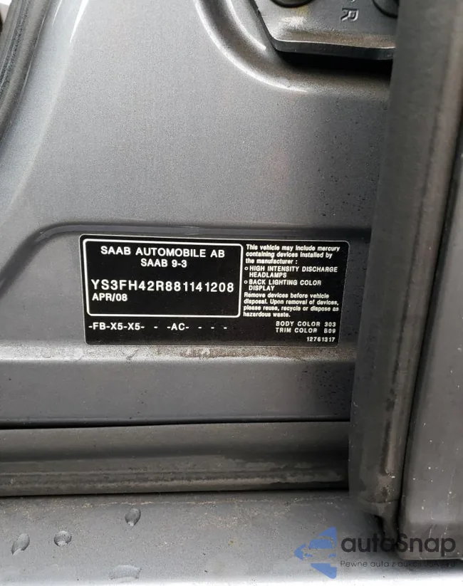 YS3FH42R881141208: 45508335