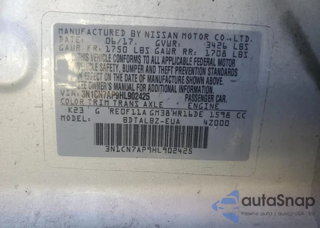 3N1CN7AP9HL902425: 43536405