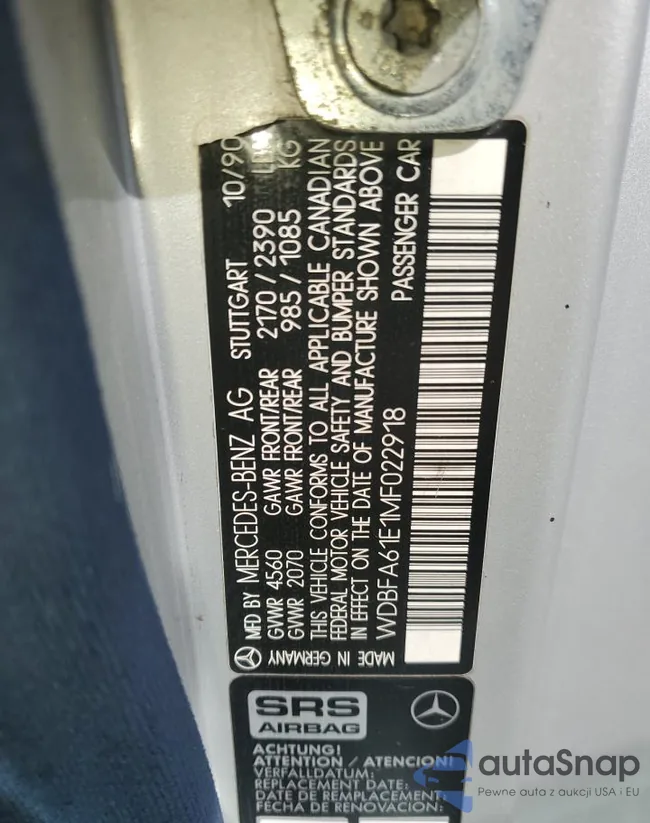 WDBFA61E1MF022918: 46788785