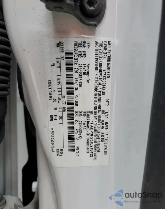 1FADP3F23JL218432: 44170365