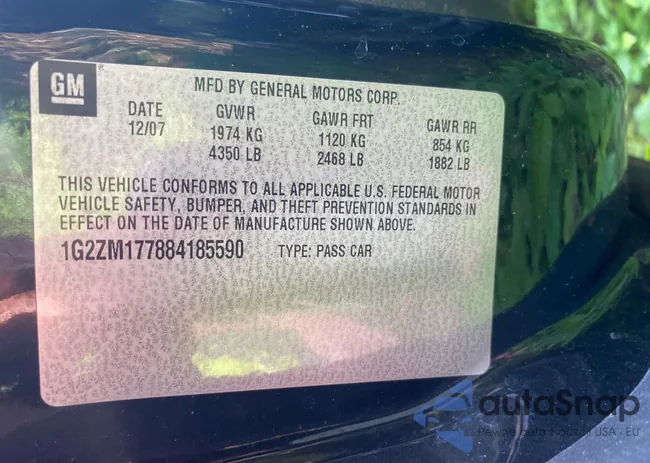 1G2ZM177884185590: 45247915