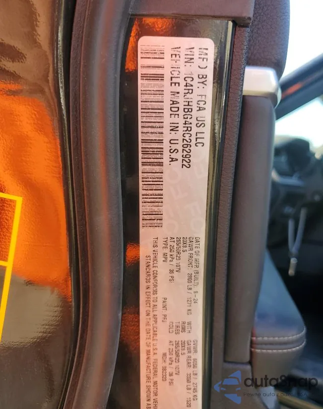 1C4RJHBG4RC262922: 43247105