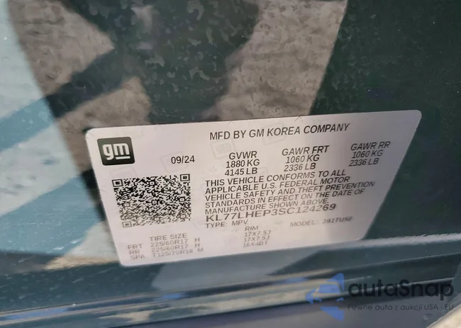 KL77LHEP3SC124269: 78131635