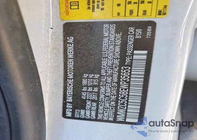 WMWZC5C58EWP35653: 78551425