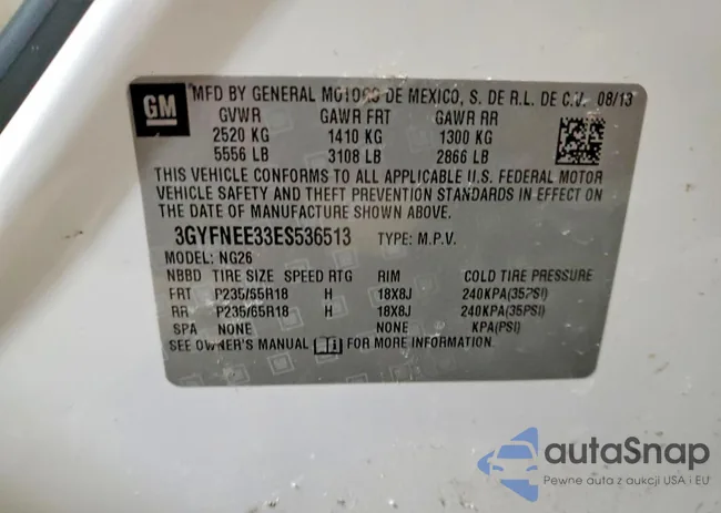 3GYFNEE33ES536513: 76202015