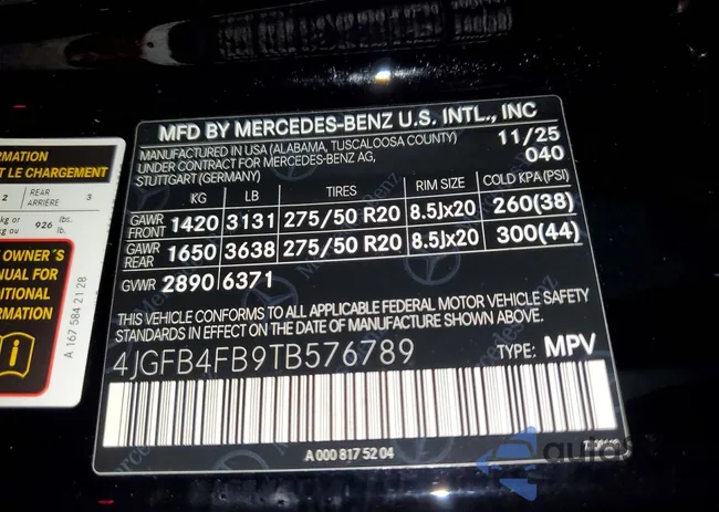 4JGFB4FB9TB576789: 78583685