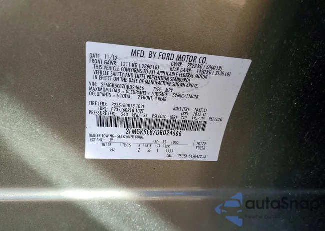 2FMGK5C87DBD24666: 76448555