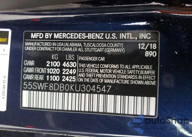 55SWF8DB0KU304547: 76663925