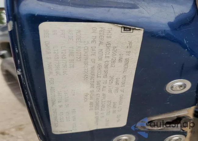 2GCEK19K8R1220451: 77967705