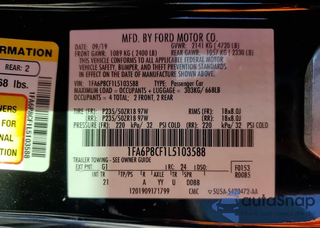 1FA6P8CF1L5103588: 76925735