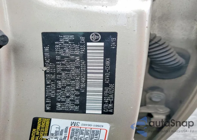 4T1BE46K57U122247: 76963295