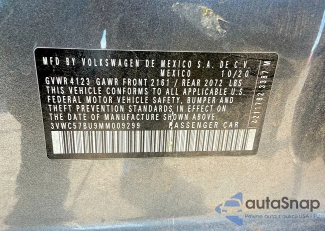 3VWC57BU9MM009299: 77413505