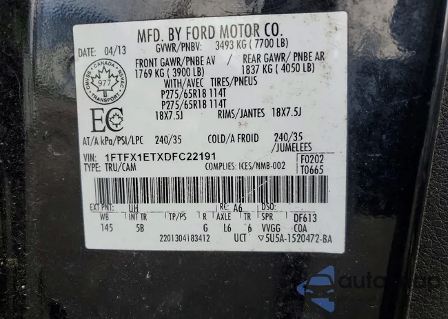 1FTFX1ETXDFC22191: 76408115