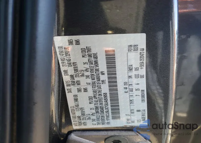 1FMCU9JX7GUA50958: 76482145