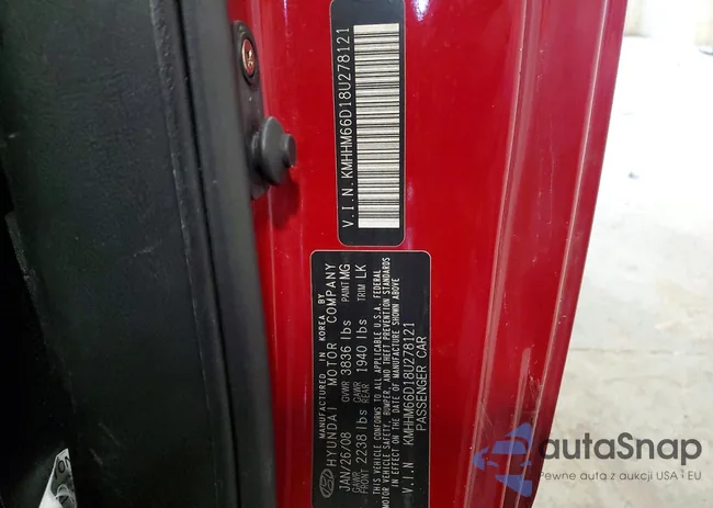 KMHHM66D18U278121: 76973955