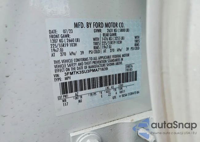 3FMTK3SU3PMA71639: 77546615