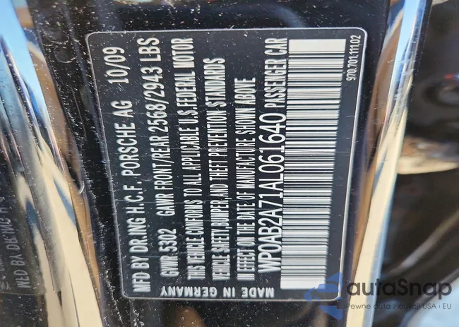 WP0AB2A71AL061640: 78055535