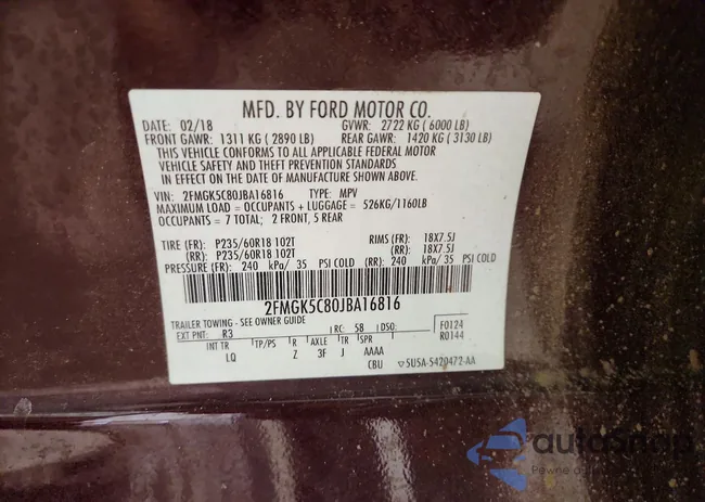 2FMGK5C80JBA16816: 75226475