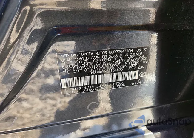 JTHBJ46G972134455: 75658955