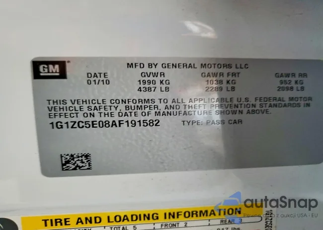 1G1ZC5E08AF191582: 77537255