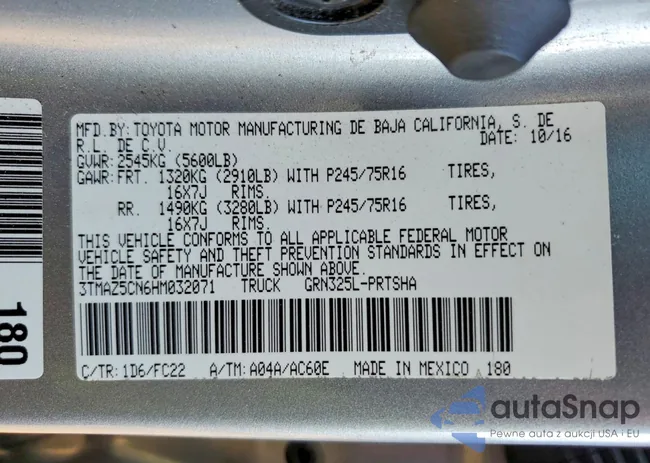 3TMAZ5CN6HM032071: 77709035