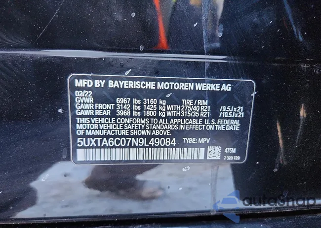 5UXTA6C07N9L49084: 76028765