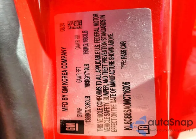 KL8CB6SA0MC716006: 76415035