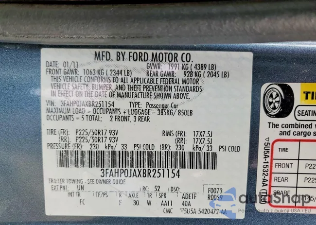 3FAHP0JAXBR251154: 75865995