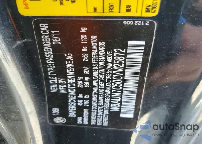 WBAUN7C50CVM25872: 78238545